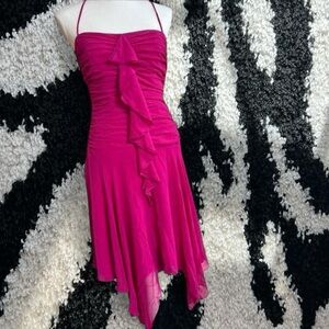 ABS by Allen Schwartz  Pink Ruffled Dress